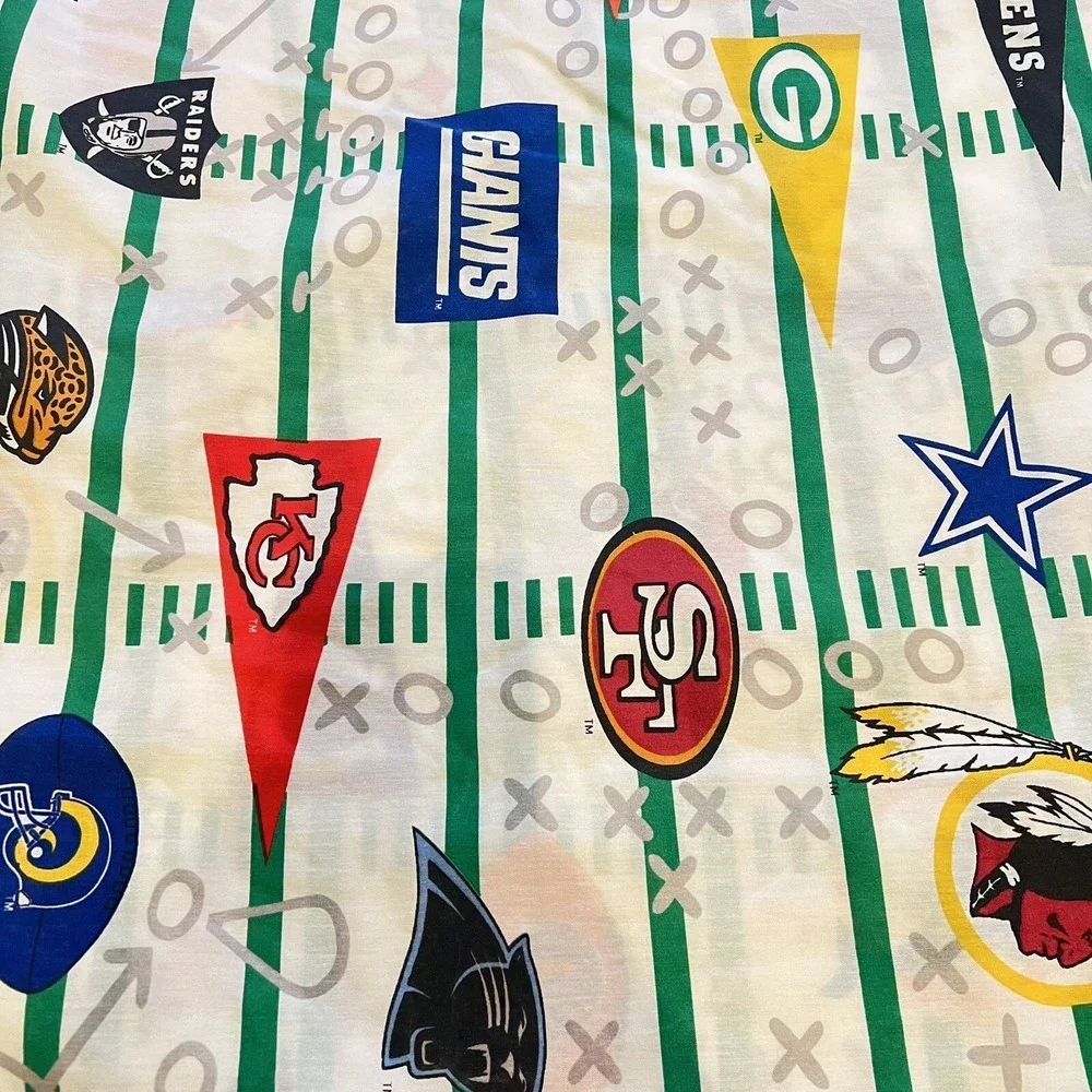 NFL Teams All Over Print Twin Flat Sheet The Bribb Company Made In USA Football‎